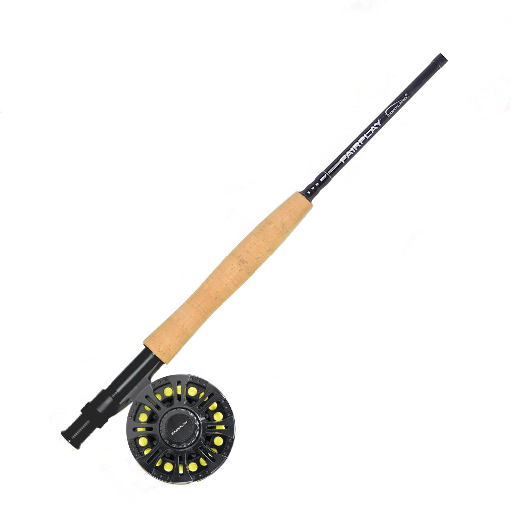 cortland fishing pole Fairplay Pro Outfit Fishing Reel Lubricant 1oz and Euro Nymph Color:SIZE 4 snelled