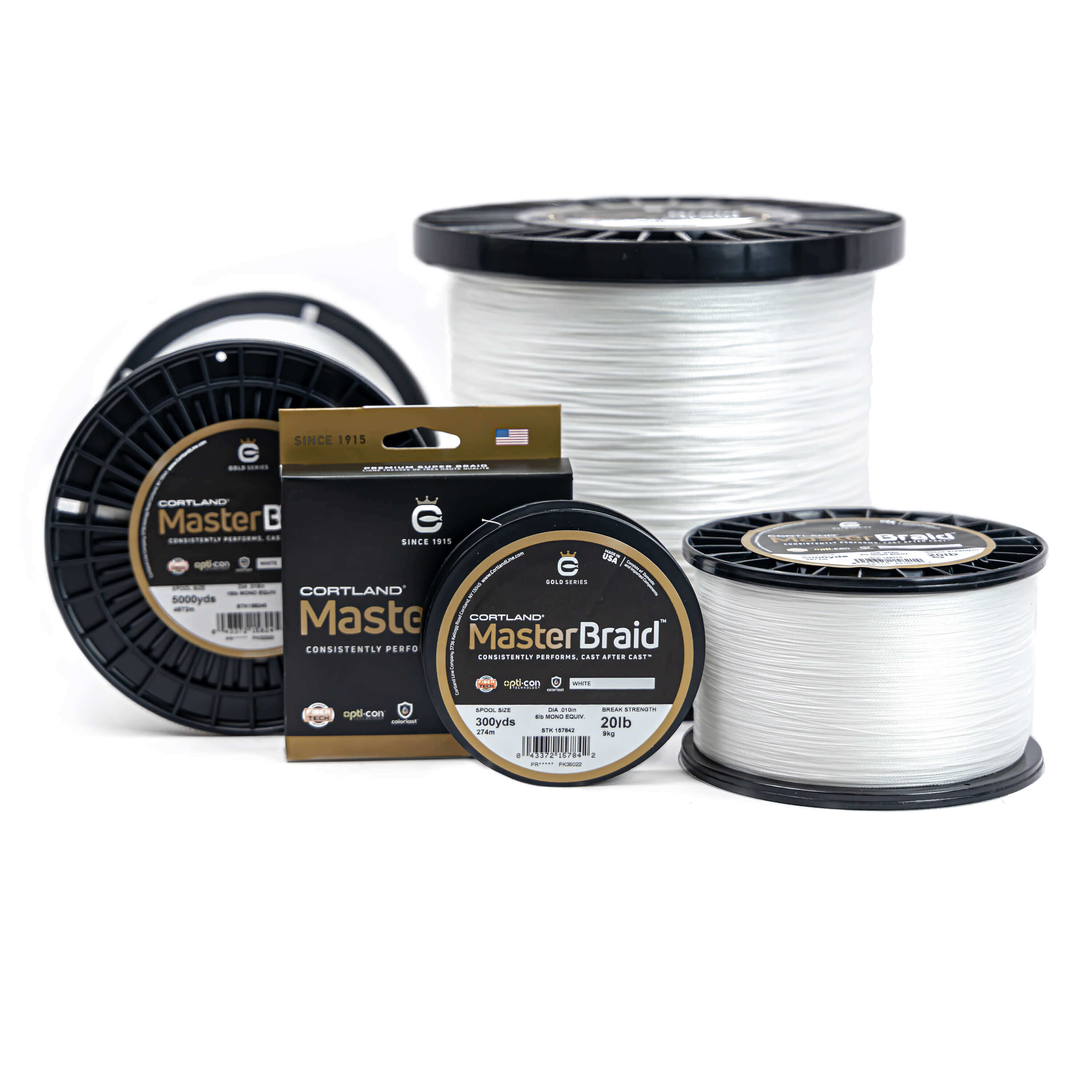 cortland braided fishing line Cortland Master Braid Line | Premium Super Braid | 65 lb White 3500 Yards