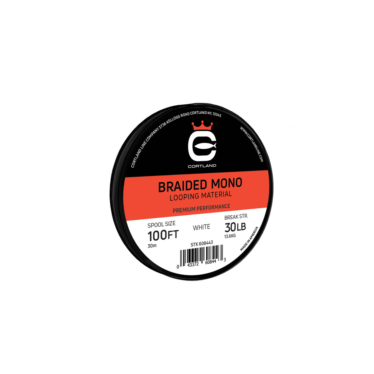 Cortland Braided Mono Looping Material 30 lb / 100 ft