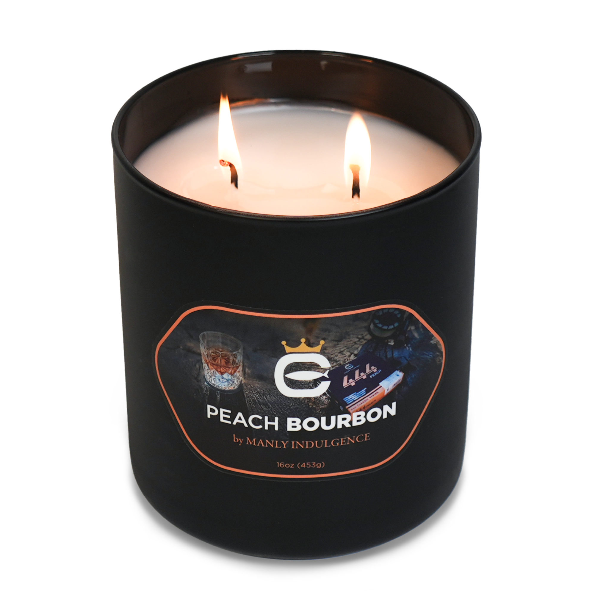 Peach &amp; Bourbon, 16oz, Two Wick - Cortland Line® x Manly Indulgence®