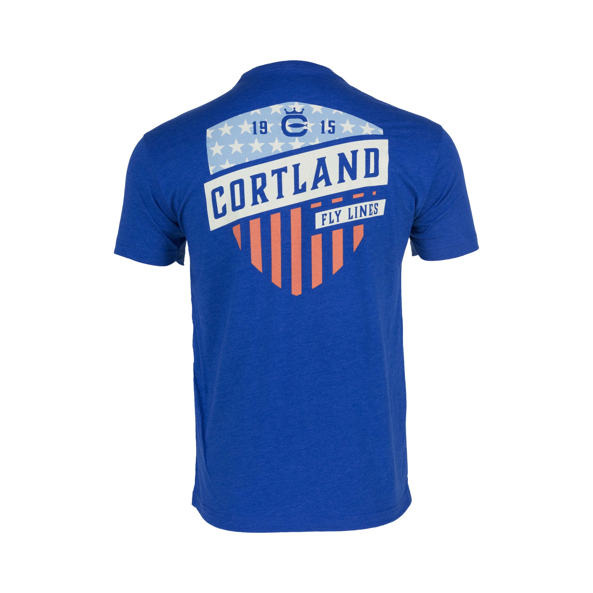 Back view of Cortland Topographic Logo T-Shirt