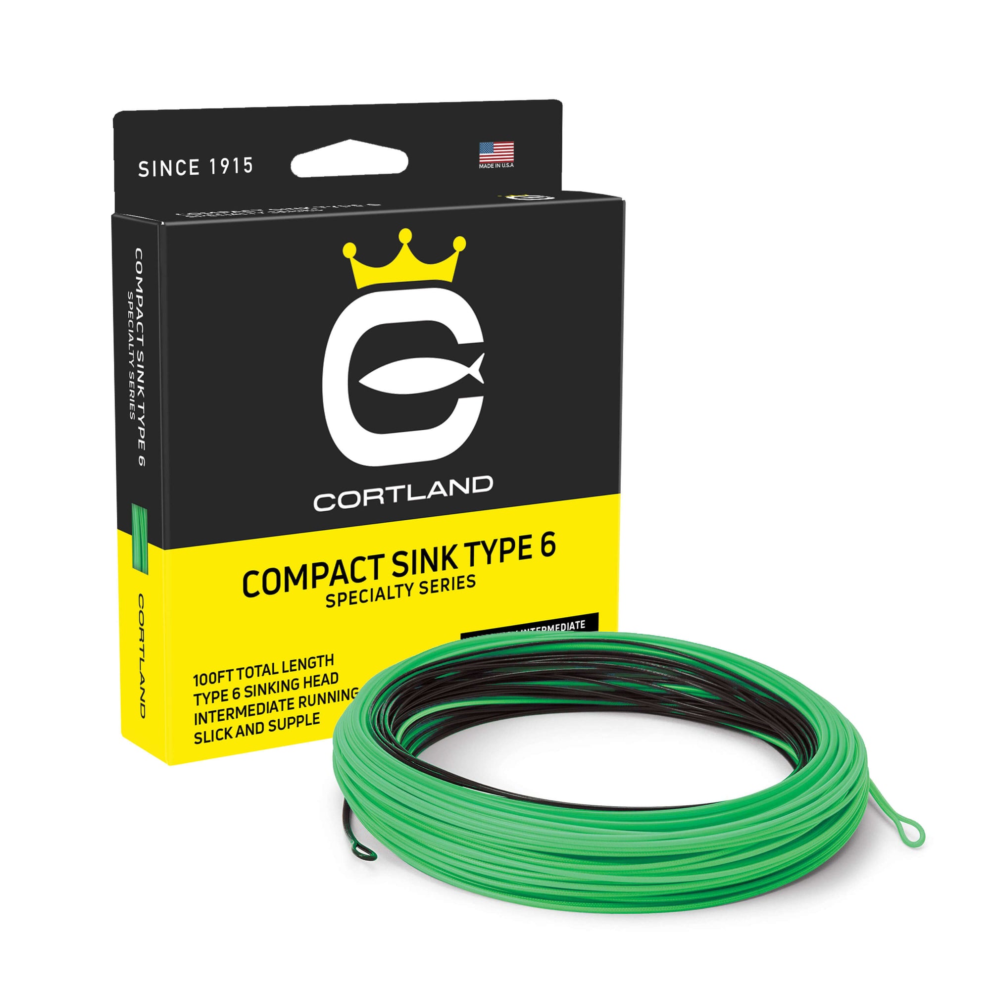 Cortland Specialty Compact Sink Fly Line Size 5/6 WT Sink Type 6