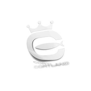 Cortland Logo Boat/Window Die-Cut Sticker - White