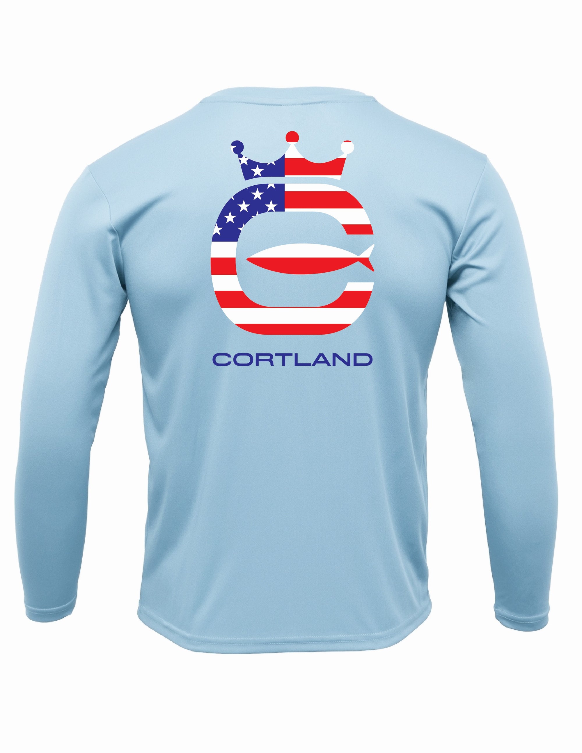 Performance Long Sleeve- Light Blue / USA